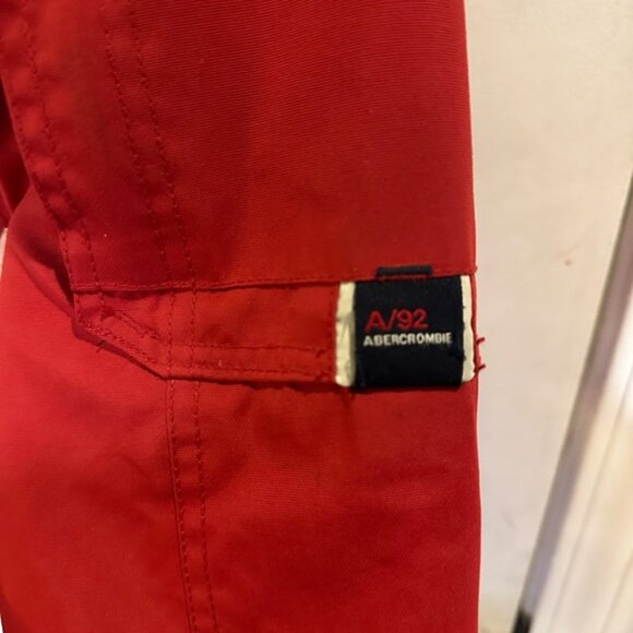 Vintage Abercrombie A92 Ski Jacket Winter Coat Fleece Lined Mens M Red Y2K - Picture 3 of 6